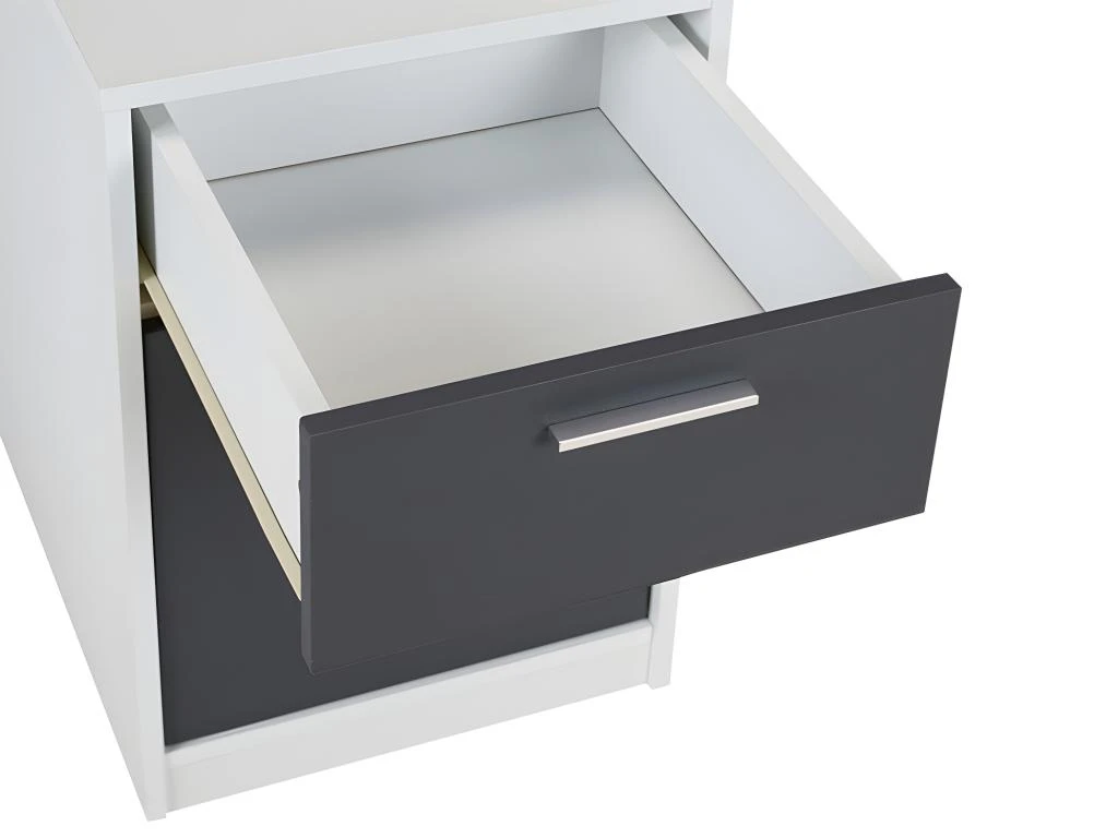 Bureau Avec Rangements ZACHARIE - Blanc Et Gris – Image 7