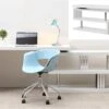 Bureau Extensible NICEPHORE II - MDF Laqué - Blanc - Plateau Pivotant 360°
