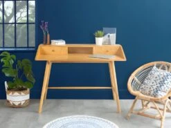 Bureau DINIO - 2 Tiroirs Et 1 Niche - Bois De Mindi