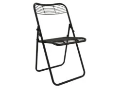 Chaise Pliante En Métal Vieilli