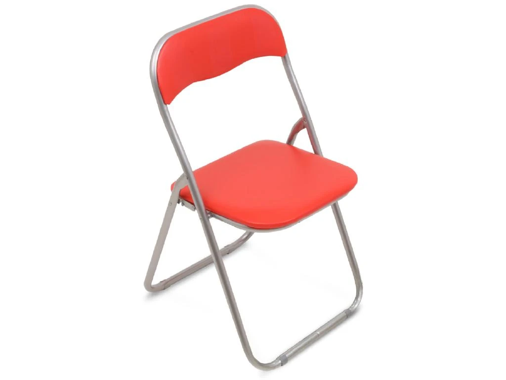 Chaise Pliante Leganes, Siège Peu Encombrant, Chaise De Réunion, Fauteuil De Salle D'attente, 43x47h78 Cm, Rouge