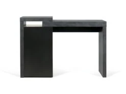 Bureau DETROIT - Béton Et Noir Laqué - TEMAHOME