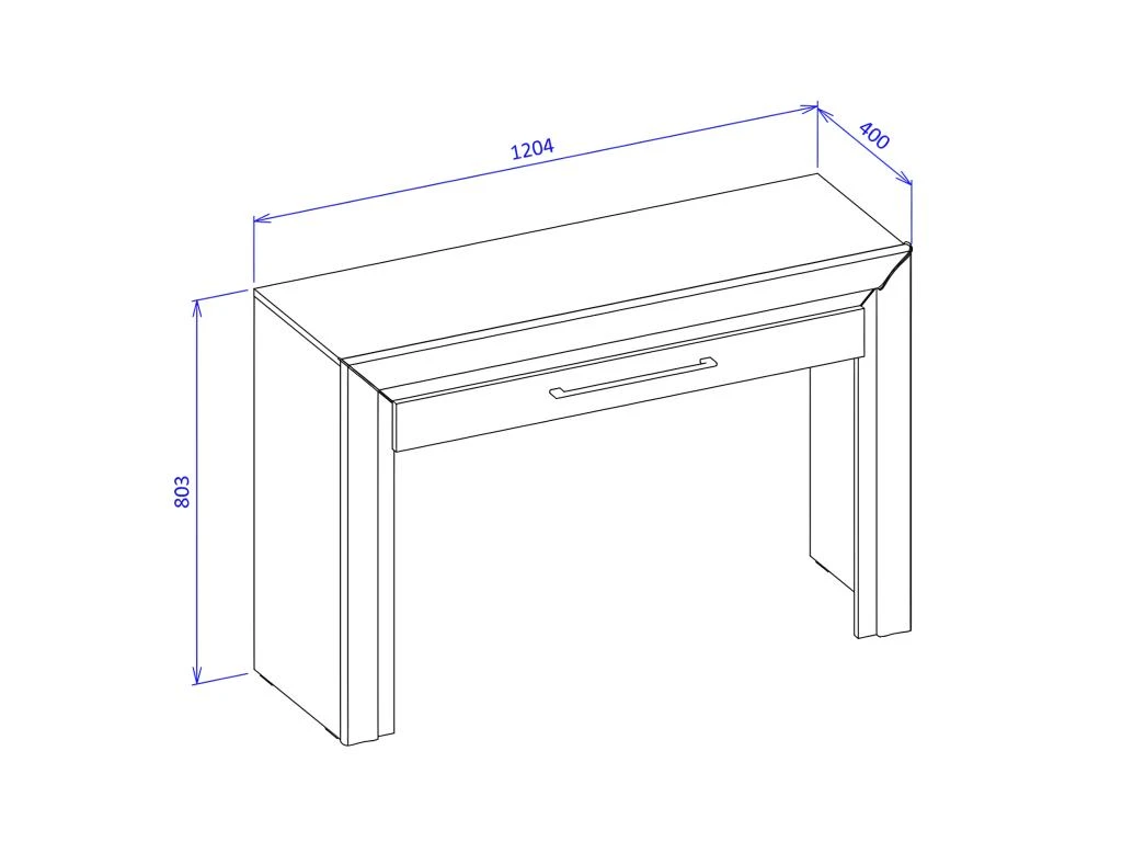 Bureau Console Design Collection DOHA Coloris Noir Mat Et Finitions Dorées – Image 5