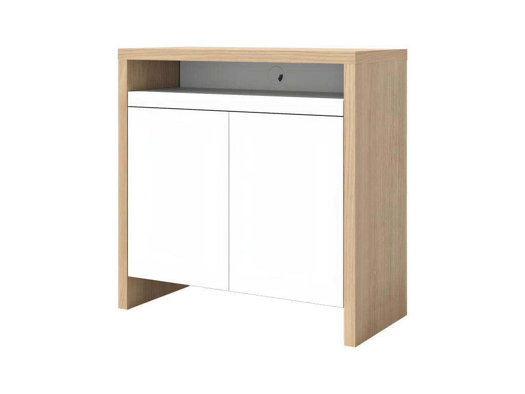 Bureau OLIVAL - Chêne Clair Et Blanc - TEMAHOME