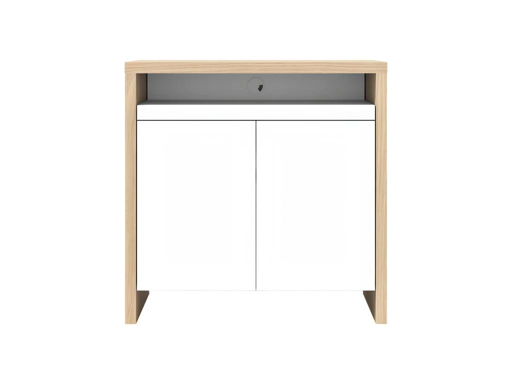 Bureau OLIVAL - Chêne Clair Et Blanc - TEMAHOME – Image 3