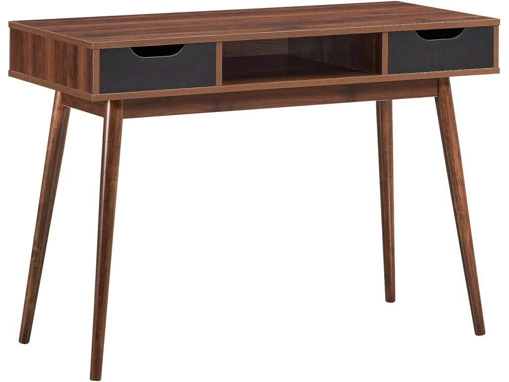 Bureau D'ordinateur Avec 2 Tiroirs De Rangement, Table D'ordinateur Portable Moderne