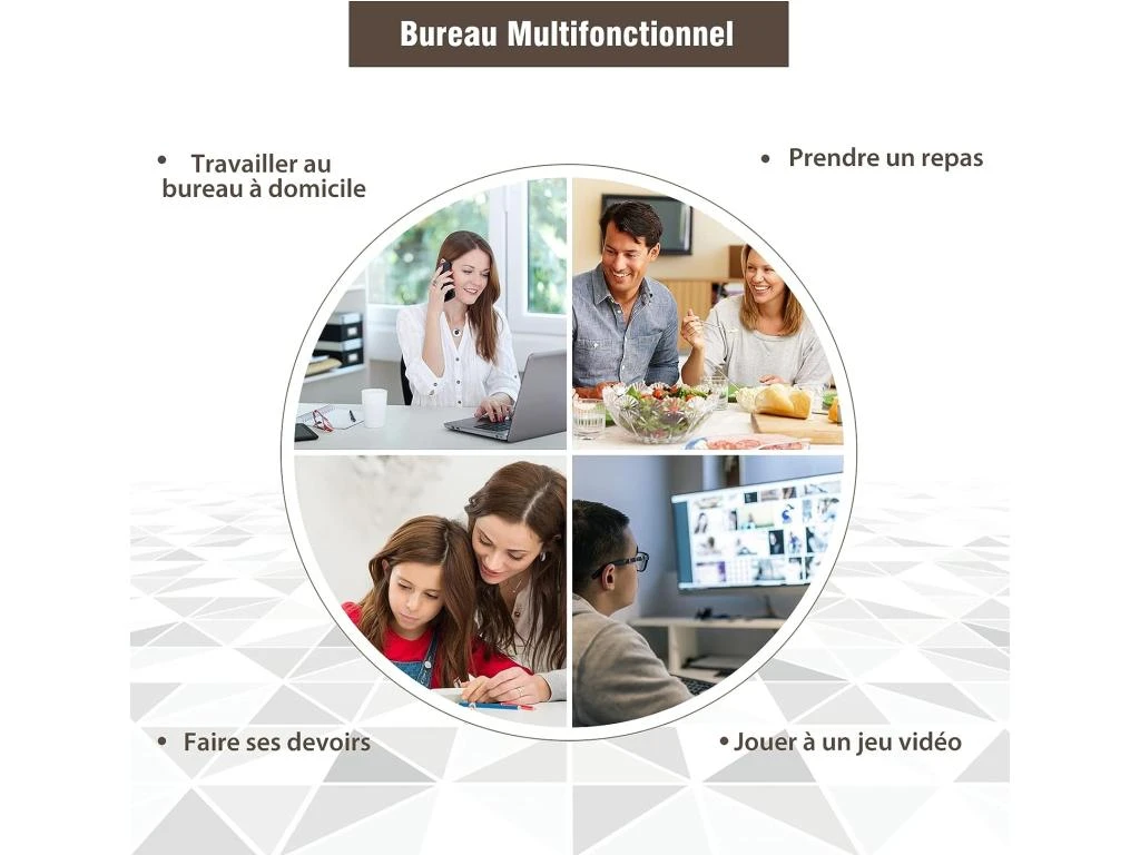 Bureau D'angle Informatique Contemporain Pour Pc /ordinateur Poste De Travaile – Image 3