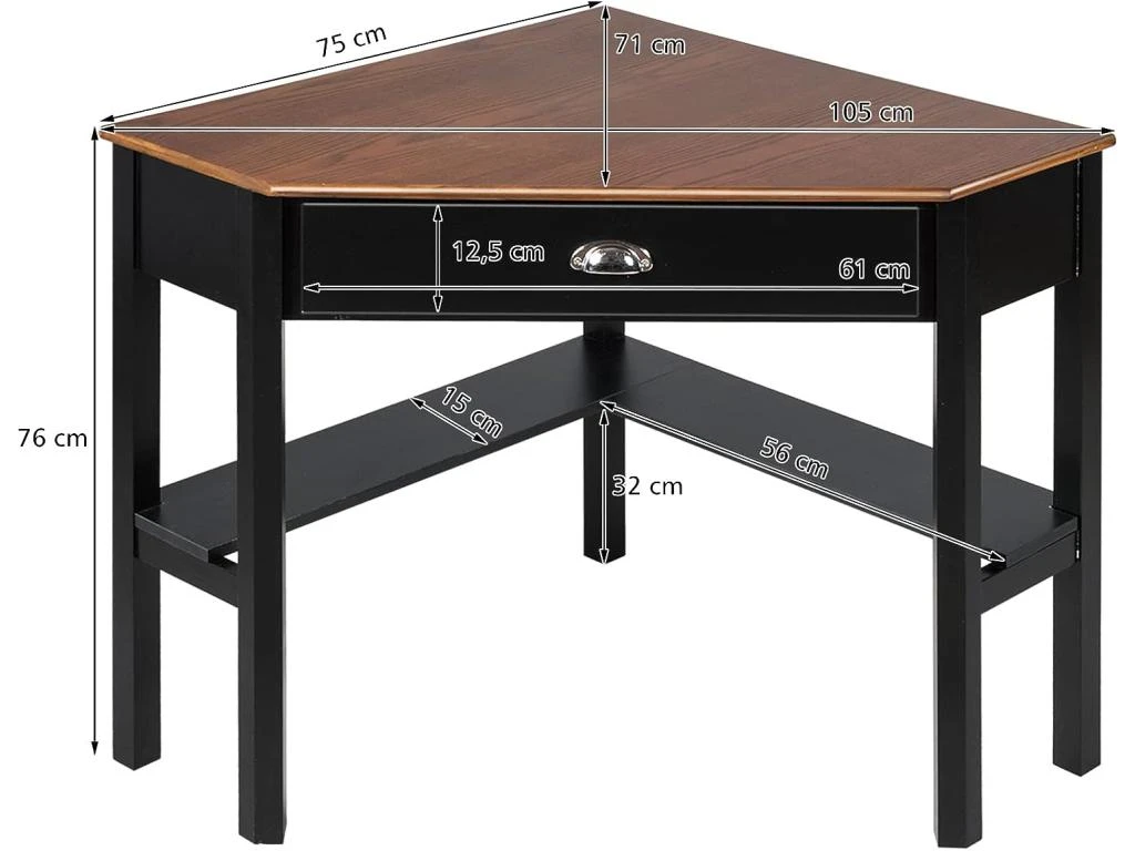 Bureau D'angle Informatique Contemporain Pour Pc /ordinateur Poste De Travaile – Image 5