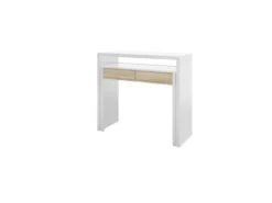 Bureau Console Extensible 2 Tiroirs Consola - L100 Cm