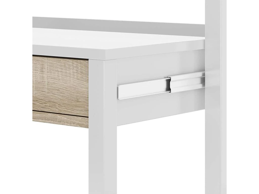 Bureau Console Extensible 2 Tiroirs Consola - L100 Cm – Image 6