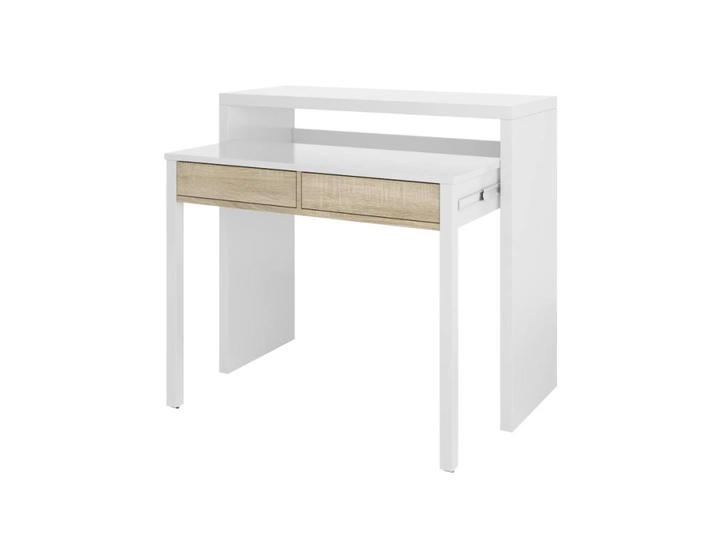Bureau Console Extensible 2 Tiroirs Consola - L100 Cm – Image 8