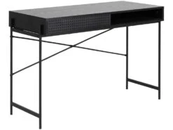 Angus Porte Coulissante De Bureau, Noir.