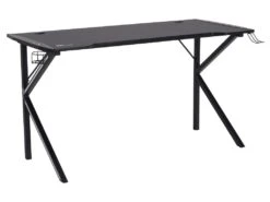 Nimaj Table De Gamer Avec LED, Porte-casque, Porte-gobel, Noir.