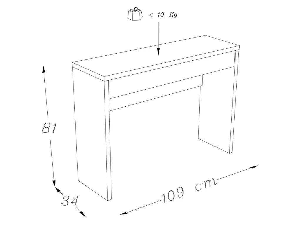 Meuble D'entrée, Console ARENA Coloris Noir. Meuble Design Pour Votre Entrée – Image 2