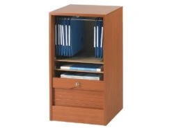 Classeur à Rideau Hauteur 76 Largeur 41 Cm - Coloris: Merisier