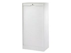 Classeur à Rideau Largeur 70 Cm Hauteur 140 Cm - Coloris: Blanc