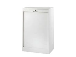Classeur à Rideau Largeur 70 Cm Hauteur 108 Cm - Coloris: Blanc