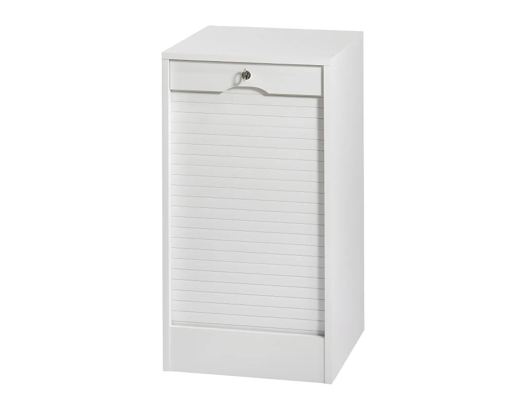 Classeur à Rideau Hauteur 76 Largeur 41 Cm - Coloris: Blanc – Image 2