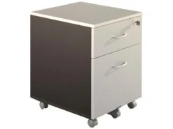 Caisson De Bureau 2 Tiroirs Gris Anthracite