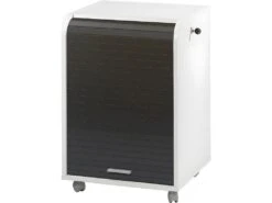 Caisson De Bureau Blanc Bicolore - Coloris: Noir