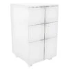 Caisson Roulant 3 Tiroirs Blanc Mat