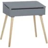 Pupitre D'écolière Simple Pour Enfant Coloris Gris - L.63,5 X L.45,5 X H.62,4 Cm