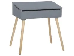 Pupitre D'écolière Simple Pour Enfant Coloris Gris - L.63,5 X L.45,5 X H.62,4 Cm