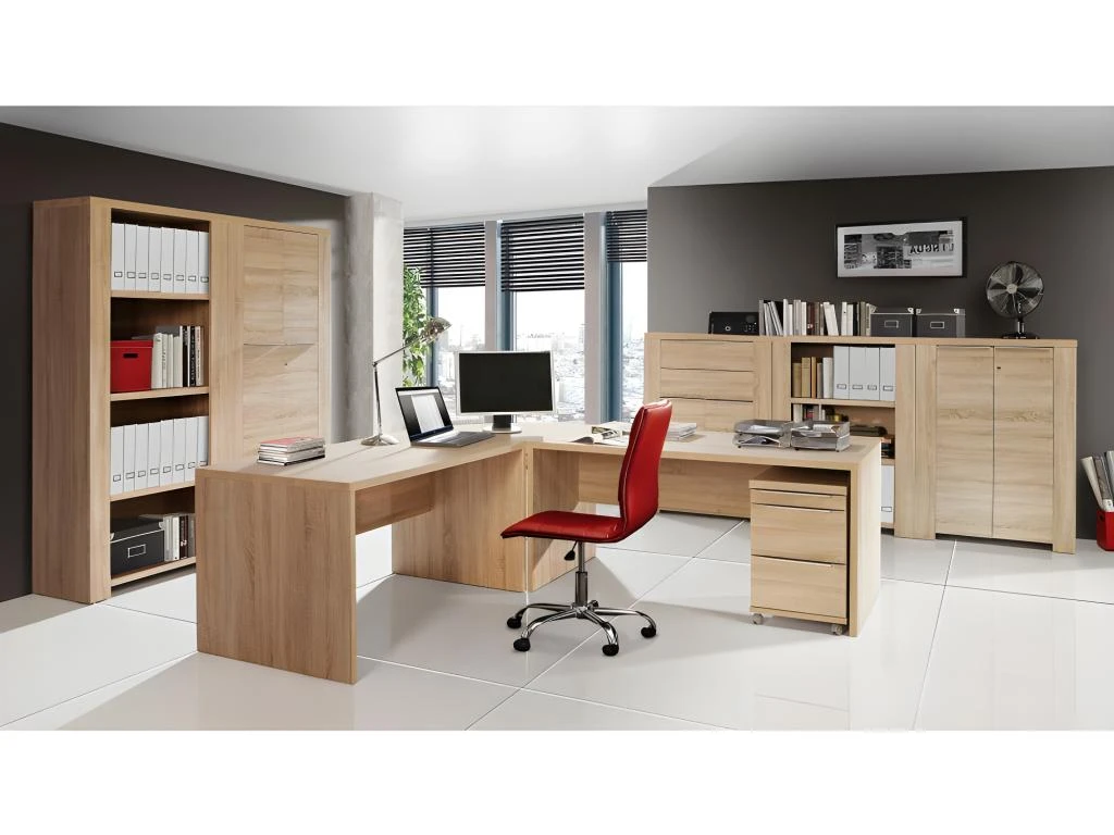 Caisson à Roulettes Aspect Chêne Clair 3 Tiroirs - OPIO – Image 2