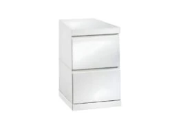 DEBBIE - Caisson De Bureau 2 Tiroirs Laqué Blanc