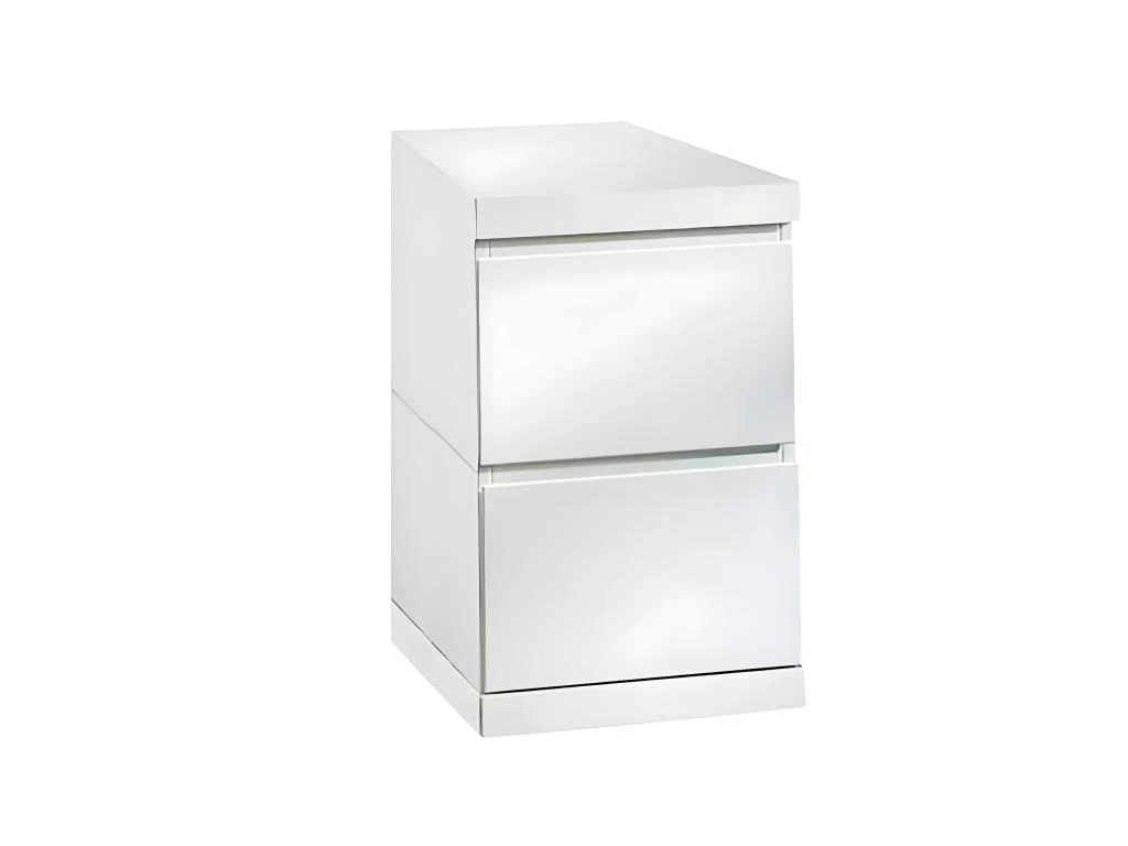 DEBBIE - Caisson De Bureau 2 Tiroirs Laqué Blanc