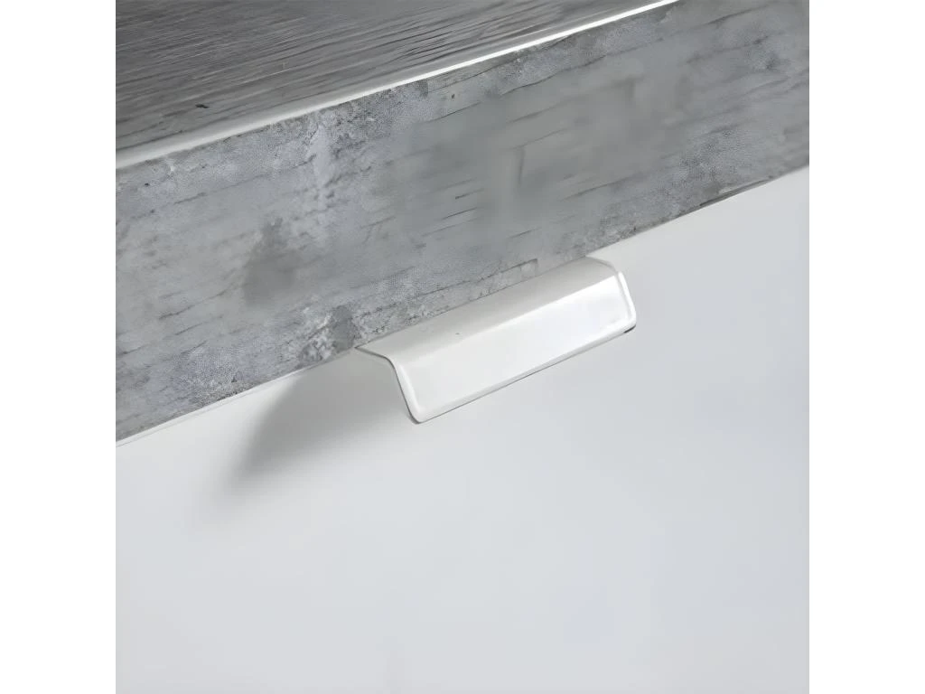 Caisson Rangement Mobile Bureau 3 Tiroirs Gris Et Blanc Laqué - GRANIT – Image 3