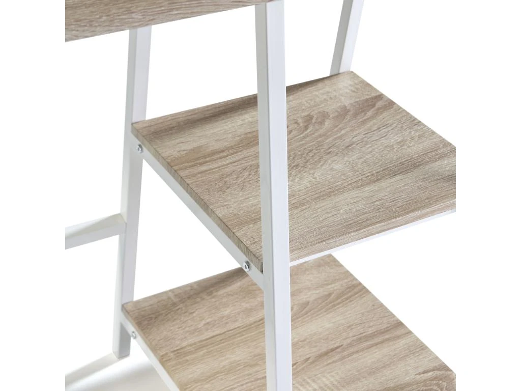 Bureau Lisboa Blanc, Table Pour PC, Style Industriel, 105 Cm Longueur – Image 4