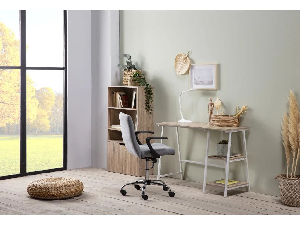 Bureau Lisboa Blanc, Table Pour PC, Style Industriel, 105 Cm Longueur – Image 5