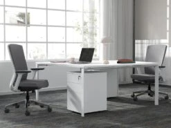 Bureau Bench 2 Personnes - Blanc - L140 Cm - DOWNTOWN
