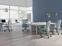 Bureau Bench 4 Personnes - Blanc - L120 Cm - DOWNTOWN