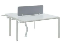 Extension Pour Bureau Bench 2 Personnes - Blanc - L140 Cm - Avec Séparateur - DOWNTOWN