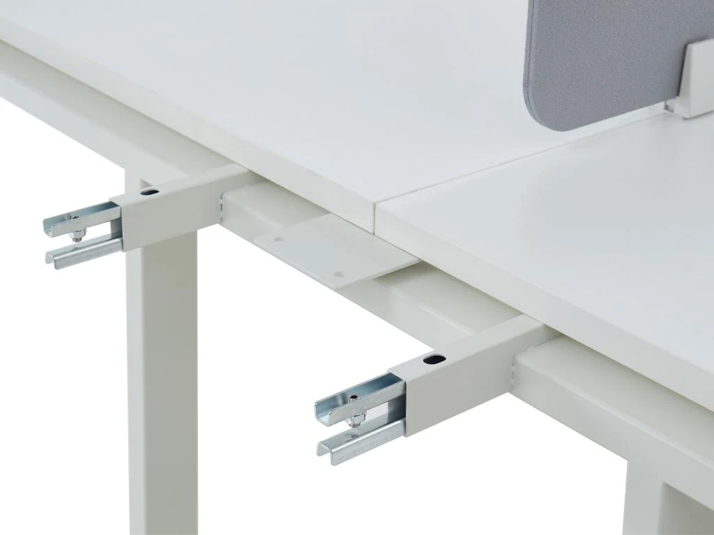 Extension Pour Bureau Bench 2 Personnes - Blanc - L140 Cm - Avec Séparateur - DOWNTOWN – Image 3