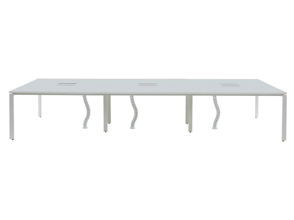 Bureau Bench 6 Personnes - Blanc - L140 Cm - DOWNTOWN – Image 4
