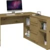 TAMEA | Bureau D'angle Avec Commode Bureau/chambre | Dimensions Bureau : 76x120x50 + Commode : 75x120x30 | Meuble Gain De Place