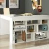 Bureau D'angle Avec Rangements - Coloris : Blanc - LILEUL