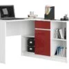 KERESTE - Bureau D'angle Style Moderne Cabinet - 79x120x126 - 1 Tiroir+1 Porte