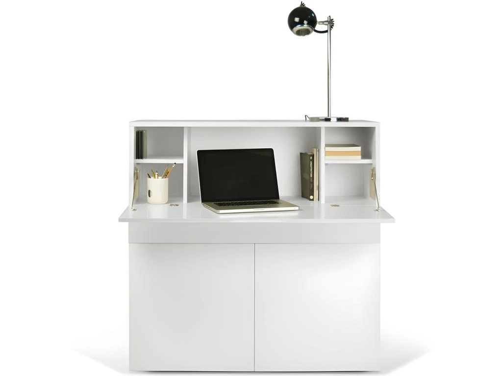 Bureau FOCUS - Blanc Laqué - TEMAHOME – Image 4