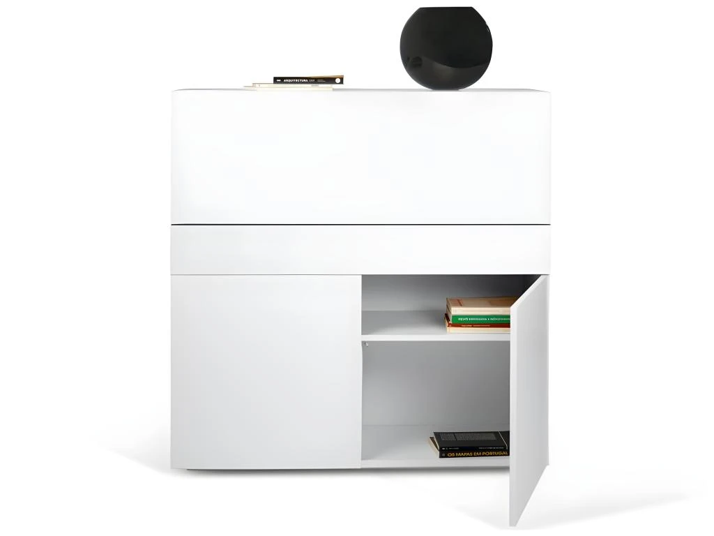 Bureau FOCUS - Blanc Laqué - TEMAHOME – Image 5