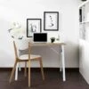 Table D'ordinateur Bureau De Jeu Gaming Moderne En Acier Bois Beige