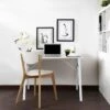 Table D'ordinateur Pour PC En Bois Acier Blanc De Style Moderne