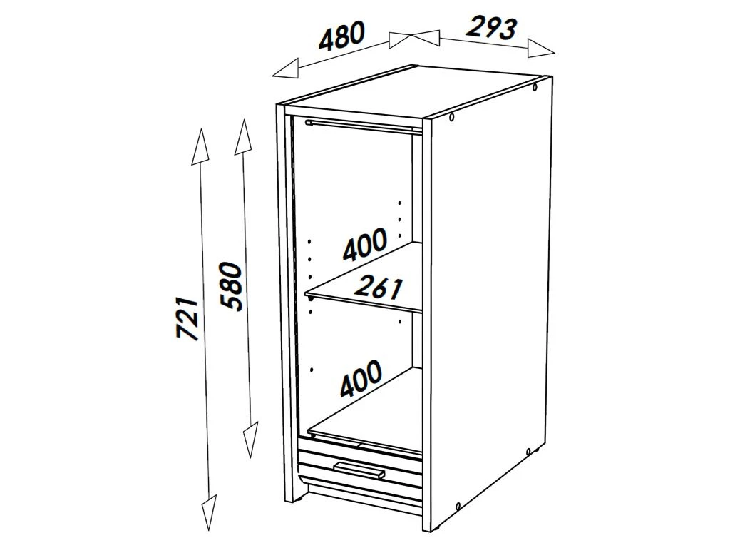 Caisson De Rangement De Bureau Noir – Image 3