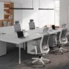 Bureau Bench 6 Personnes - Blanc - L140 Cm - DOWNTOWN