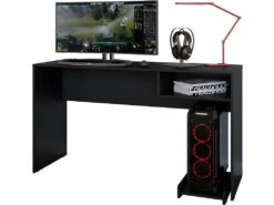 Bureau Gamer 136 Cm Noir 1 Niche