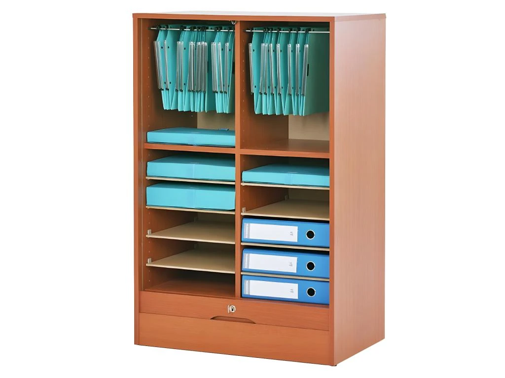 Classeur Double à Rideau Merisier Taille M - KLASS – Image 4