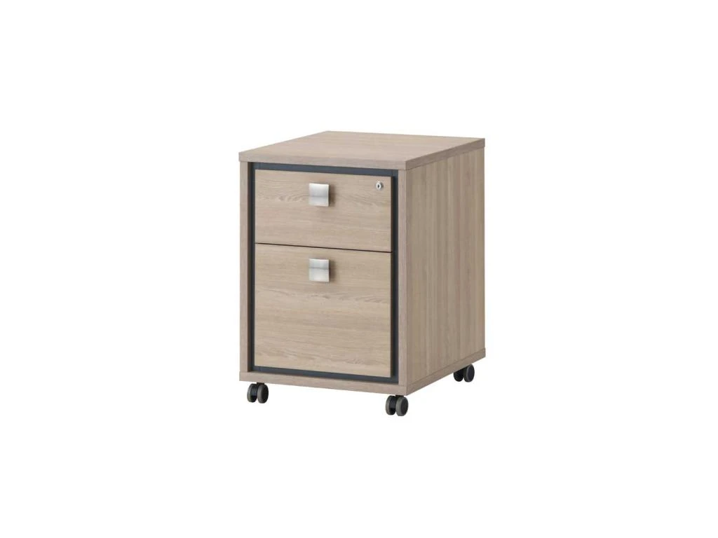 Caisson De Rangement 2 Tiroirs Chêne Clair - ISAURE N°2